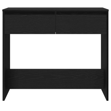 vidaXL Κονσόλα Τραπεζιού Μαύρη Δρυς 89x41x76,5cm από Τεχνητό Ξύλο 1 τεμ.