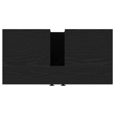 vidaXL Ντουλάπι Νιπτήρα Μπάνιου Μαύρο Δρυς 60x30x60cm από Τεχνητό Ξύλο 1 τεμ.