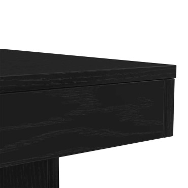 vidaXL Τραπεζάκι Σαλονιού με Φωτάκια LED Μαύρη Δρυς 50x50x40cm 1 τεμ.