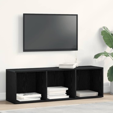 vidaXL Βιβλιοθήκη Μαύρη Δρυς 36x30x114cm από Τεχνητό Ξύλο 1 τεμ.