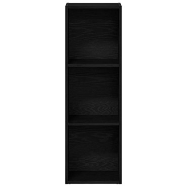 vidaXL Βιβλιοθήκη Μαύρη Δρυς 36x30x114cm από Τεχνητό Ξύλο 1 τεμ.