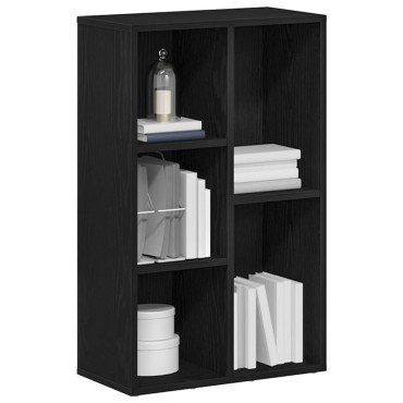 vidaXL Βιβλιοθήκη Μαύρη Δρυς 50x25x80cm από Τεχνητό Ξύλο 1 τεμ.