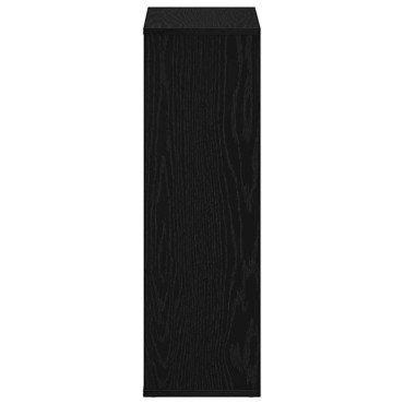vidaXL Βιβλιοθήκη Μαύρη Δρυς 50x25x80cm από Τεχνητό Ξύλο 1 τεμ.