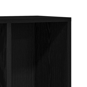 vidaXL Βιβλιοθήκη Μαύρη Δρυς 50x25x80cm από Τεχνητό Ξύλο 1 τεμ.