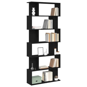 vidaXL Βιβλιοθήκη Μαύρη Δρυς 80x24x190,5cm από Τεχνητό Ξύλο 1 τεμ.