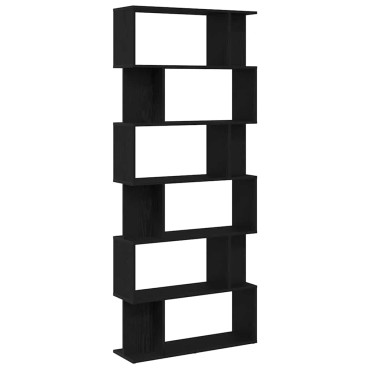 vidaXL Βιβλιοθήκη Μαύρη Δρυς 80x24x190,5cm από Τεχνητό Ξύλο 1 τεμ.