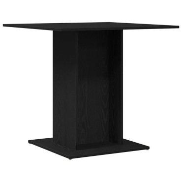vidaXL Τραπεζαρία Μαύρη Δρυς 80x80x75cm από Τεχνητό Ξύλο 1 τεμ.