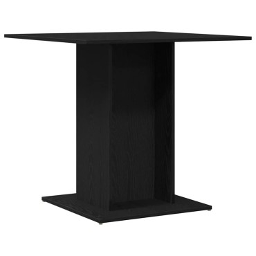 vidaXL Τραπεζαρία Μαύρη Δρυς 80x80x75cm από Τεχνητό Ξύλο 1 τεμ.