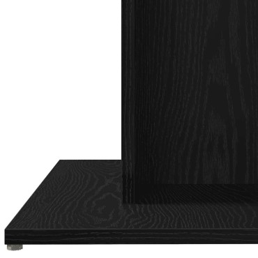 vidaXL Τραπεζαρία Μαύρη Δρυς 80x80x75cm από Τεχνητό Ξύλο 1 τεμ.