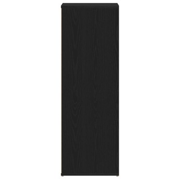 vidaXL Παπουτσοθήκη Μαύρη Δρυς 54x34x100,5cm από Τεχνητό Ξύλο