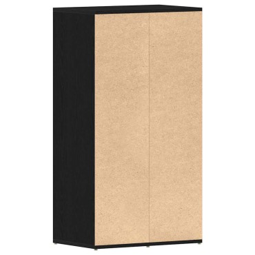 vidaXL Παπουτσοθήκη Μαύρη Δρυς 54x34x100,5cm από Τεχνητό Ξύλο