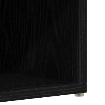 vidaXL Παπουτσοθήκη Μαύρη Δρυς 54x34x100,5cm από Τεχνητό Ξύλο
