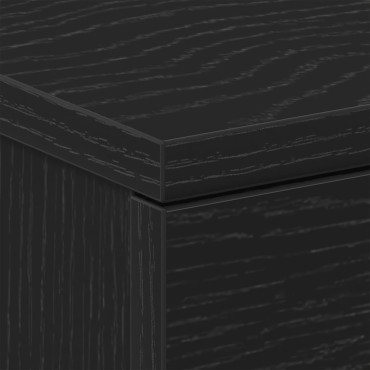 vidaXL Κομοδίνα 2 τεμ. Μαύρη Δρυς 38x35x55cm από Τεχνητό Ξύλο