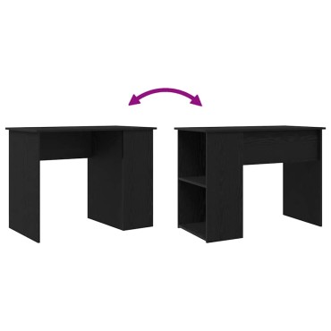 vidaXL Γραφείο Μαύρη Δρυς 100x55x75cm από Τεχνητό Ξύλο 1 τεμ.