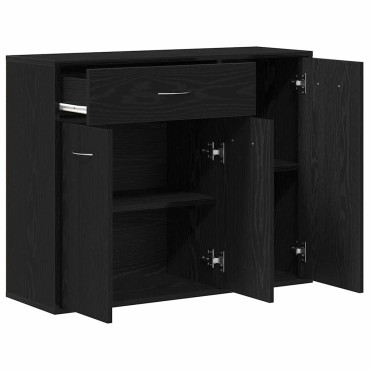 vidaXL Μπουφές από Μαύρη Δρυς 88x30x70cm από Τεχνητό Ξύλο 1 τεμ.