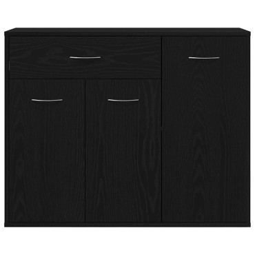 vidaXL Μπουφές από Μαύρη Δρυς 88x30x70cm από Τεχνητό Ξύλο 1 τεμ.