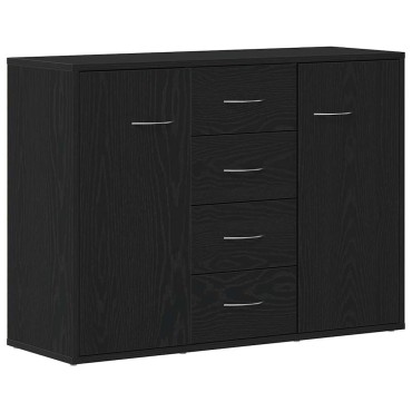 vidaXL Μπουφές από Μαύρη Δρυς 88x30x64cm από Τεχνητό Ξύλο 1 τεμ.