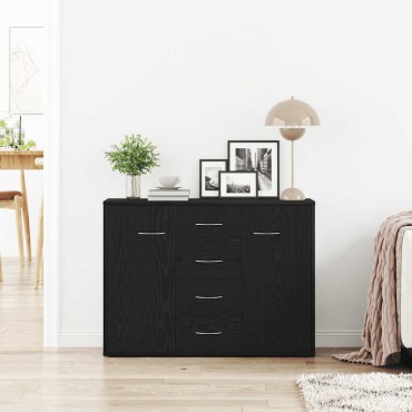 vidaXL Μπουφές από Μαύρη Δρυς 88x30x64cm από Τεχνητό Ξύλο 1 τεμ.