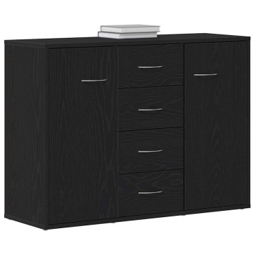 vidaXL Μπουφές από Μαύρη Δρυς 88x30x64cm από Τεχνητό Ξύλο 1 τεμ.