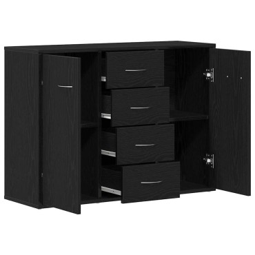 vidaXL Μπουφές από Μαύρη Δρυς 88x30x64cm από Τεχνητό Ξύλο 1 τεμ.
