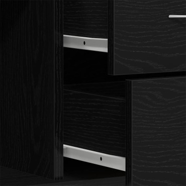 vidaXL Μπουφές από Μαύρη Δρυς 88x30x64cm από Τεχνητό Ξύλο 1 τεμ.