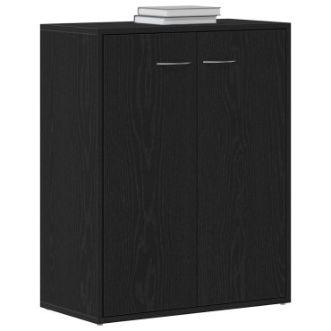 vidaXL Μπουφές Μαύρος Δρυς 60x30x75cm από Τεχνητό Ξύλο 1 τεμ.