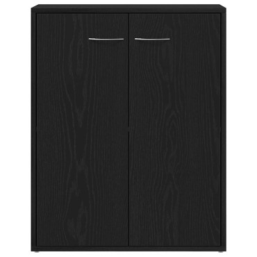 vidaXL Μπουφές Μαύρος Δρυς 60x30x75cm από Τεχνητό Ξύλο 1 τεμ.