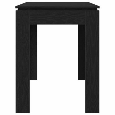 vidaXL Τραπεζαρία Μαύρη Δρυς 120x60x76cm από Τεχνητό Ξύλο 1 τεμ.