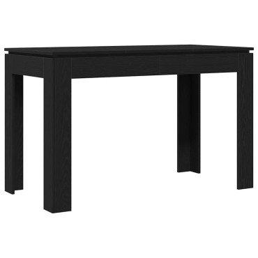 vidaXL Τραπεζαρία Μαύρη Δρυς 120x60x76cm από Τεχνητό Ξύλο 1 τεμ.