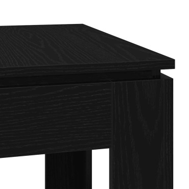 vidaXL Τραπεζαρία Μαύρη Δρυς 120x60x76cm από Τεχνητό Ξύλο 1 τεμ.