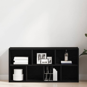 vidaXL Βιβλιοθήκη Μαύρη Δρυς 50x25x104cm από Τεχνητό Ξύλο 1 τεμ.