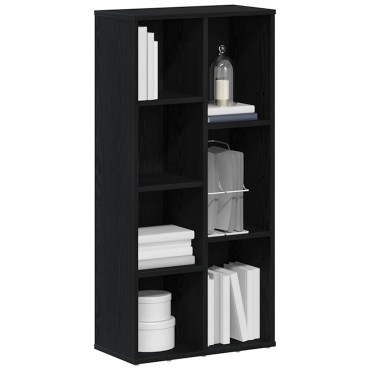 vidaXL Βιβλιοθήκη Μαύρη Δρυς 50x25x104cm από Τεχνητό Ξύλο 1 τεμ.