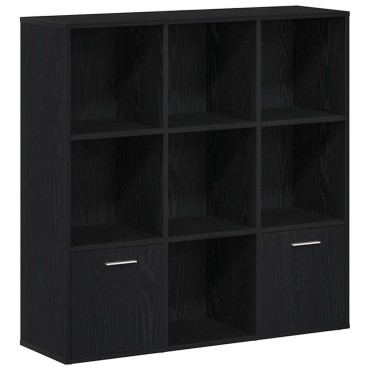 vidaXL Βιβλιοθήκη Μαύρη Δρυς 98x29x97,5cm από Τεχνητό Ξύλο 1 τεμ.