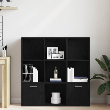 vidaXL Βιβλιοθήκη Μαύρη Δρυς 98x29x97,5cm από Τεχνητό Ξύλο 1 τεμ.