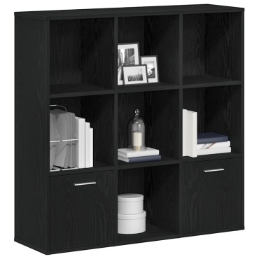 vidaXL Βιβλιοθήκη Μαύρη Δρυς 98x29x97,5cm από Τεχνητό Ξύλο 1 τεμ.