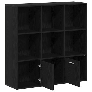 vidaXL Βιβλιοθήκη Μαύρη Δρυς 98x29x97,5cm από Τεχνητό Ξύλο 1 τεμ.