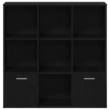 vidaXL Βιβλιοθήκη Μαύρη Δρυς 98x29x97,5cm από Τεχνητό Ξύλο 1 τεμ.