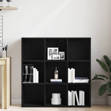 vidaXL Βιβλιοθήκη Μαύρη Δρυς 98x29x97,5cm από Τεχνητό Ξύλο 1 τεμ.