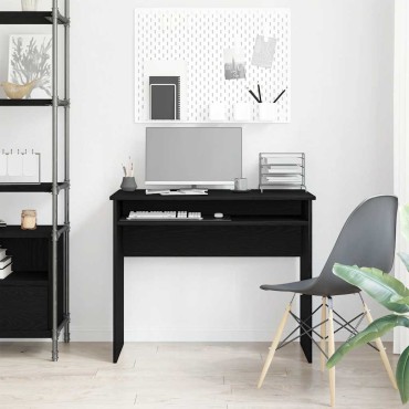 vidaXL Γραφείο Μαύρη Δρυς 90x50x74cm από Τεχνητό Ξύλο 1 τεμ.