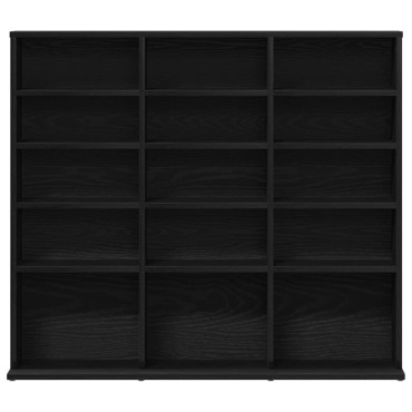 vidaXL Ντουλάπι για CD Μαύρο Δρυς 100x23x89,5cm από Τεχνητό Ξύλο 1 τεμ.