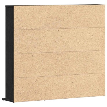 vidaXL Ντουλάπι για CD Μαύρο Δρυς 100x23x89,5cm από Τεχνητό Ξύλο 1 τεμ.