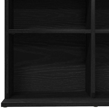 vidaXL Ντουλάπι για CD Μαύρο Δρυς 100x23x89,5cm από Τεχνητό Ξύλο 1 τεμ.