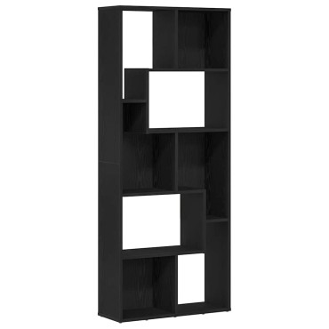 vidaXL Βιβλιοθήκη Μαύρη Δρυς 67x24x161cm από Τεχνητό Ξύλο 1 τεμ.