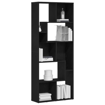 vidaXL Βιβλιοθήκη Μαύρη Δρυς 67x24x161cm από Τεχνητό Ξύλο 1 τεμ.