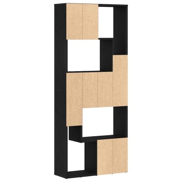 vidaXL Βιβλιοθήκη Μαύρη Δρυς 67x24x161cm από Τεχνητό Ξύλο 1 τεμ.