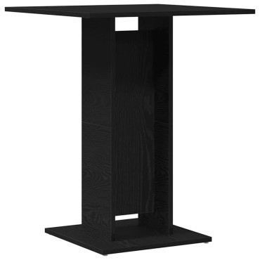 vidaXL Τραπέζι Μπιστρό Μαύρο Δρυς 60x60x75cm από Τεχνητό Ξύλο 1 τεμ.