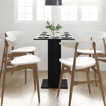 vidaXL Τραπέζι Μπιστρό Μαύρο Δρυς 60x60x75cm από Τεχνητό Ξύλο 1 τεμ.