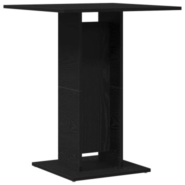 vidaXL Τραπέζι Μπιστρό Μαύρο Δρυς 60x60x75cm από Τεχνητό Ξύλο 1 τεμ.