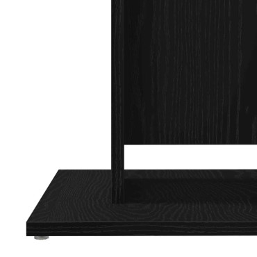 vidaXL Τραπέζι Μπιστρό Μαύρο Δρυς 60x60x75cm από Τεχνητό Ξύλο 1 τεμ.