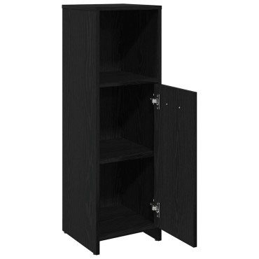 vidaXL Ντουλάπι Μπάνιου Μαύρο Δρυς 30x30x95cm από Τεχνητό Ξύλο